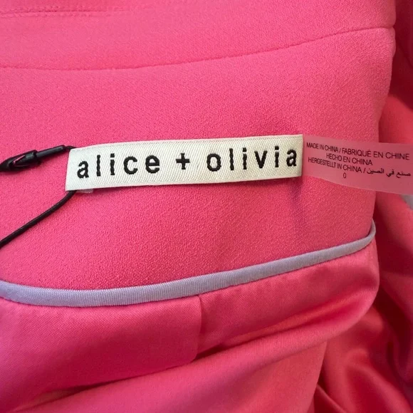 Alice + Olivia NWT Denny Notch Collar Boyfriend Blazer In Wild Pink Ret. $495 - Picture 6 of 10